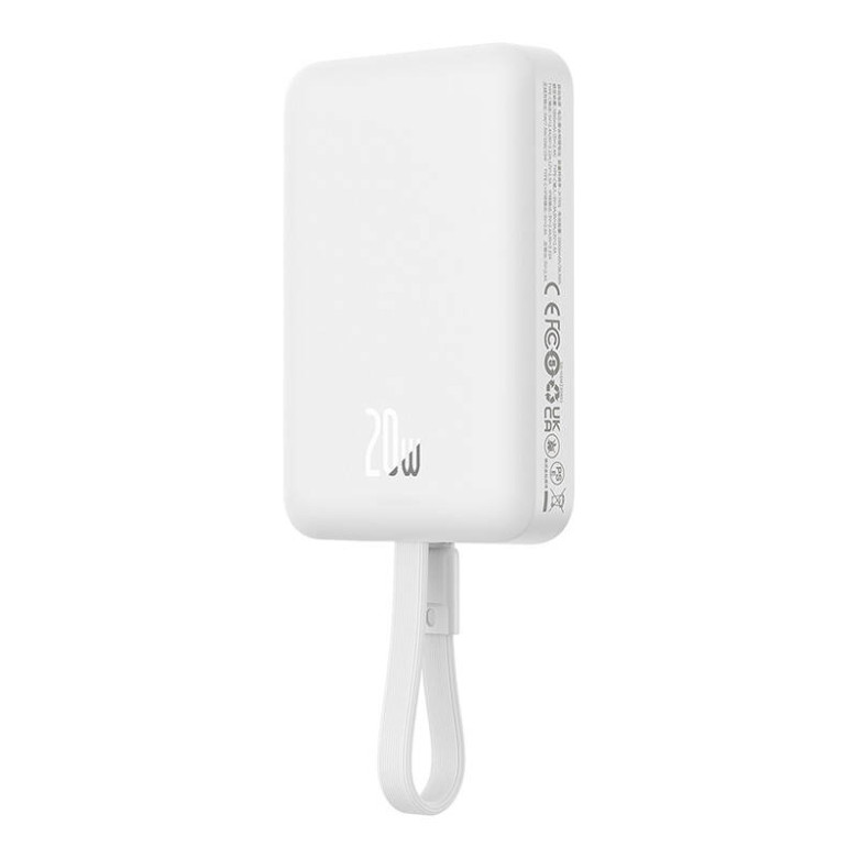 Baseus Magnetic Mini Powerbank, 10000mAh, Lightning, 20W, MagSafe (fehér) Baseus Magnetic Mini Powerbank, 10000mAh, Lightning, 20W, MagSafe (fehér)