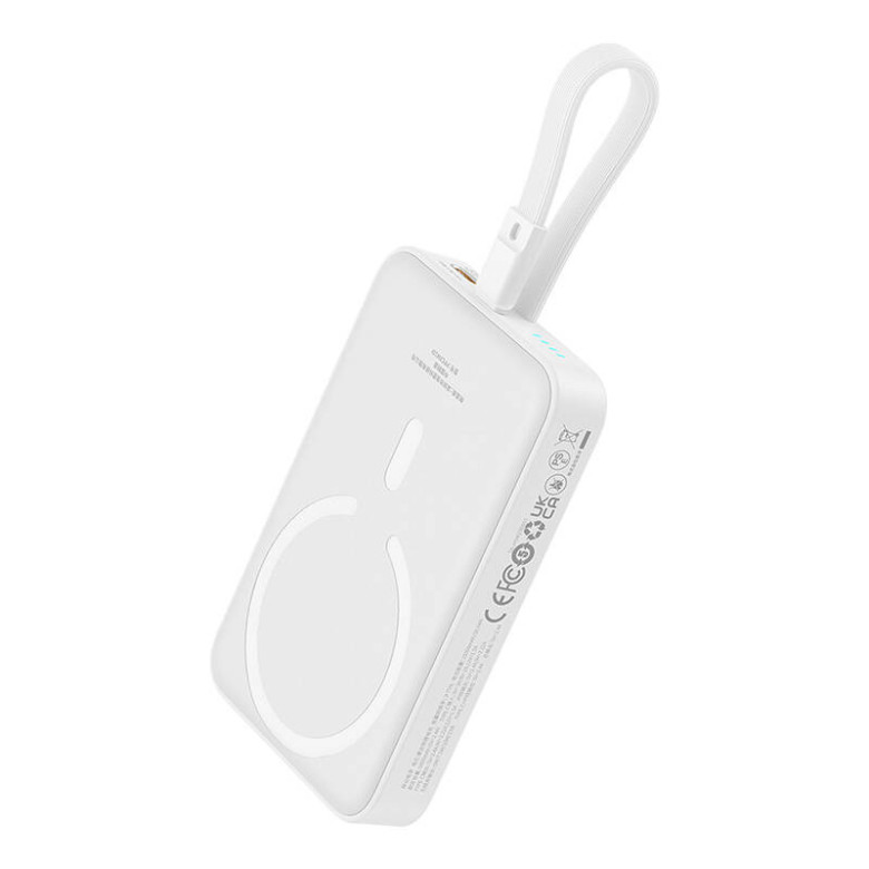 Baseus Magnetic Mini Powerbank, 10000mAh, Lightning, 20W, MagSafe (fehér) Baseus Magnetic Mini Powerbank, 10000mAh, Lightning, 20W, MagSafe (fehér)