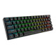 Royal Kludge RK61 RGB mechanikus billentyűzet, barna kapcsoló (fekete)
