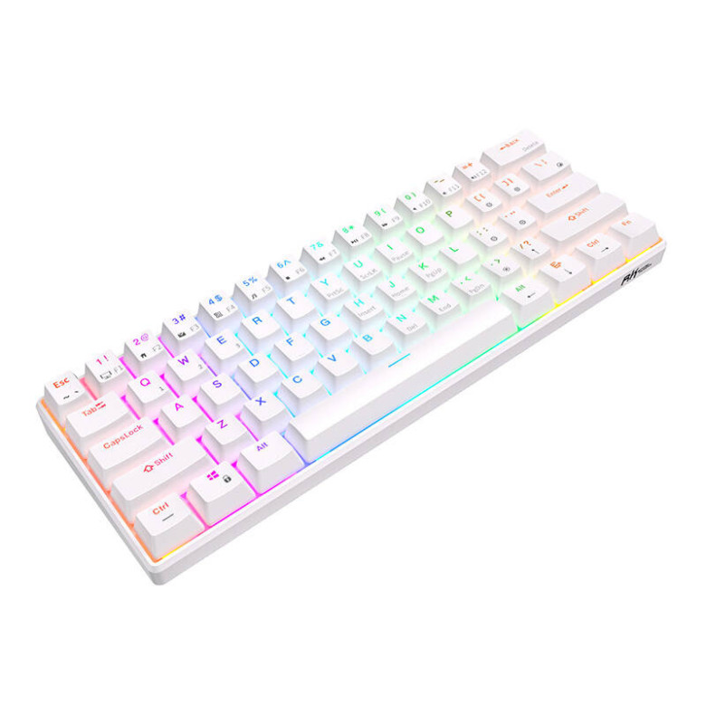Royal Kludge RK61 RGB mechanikus billentyűzet, barna kapcsoló (fehér) Royal Kludge RK61 RGB mechanikus billentyűzet, barna kapcsoló (fehér)