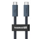 Baseus Flash gyorstöltő kábel USB-C, 240W, 1m (fekete)
