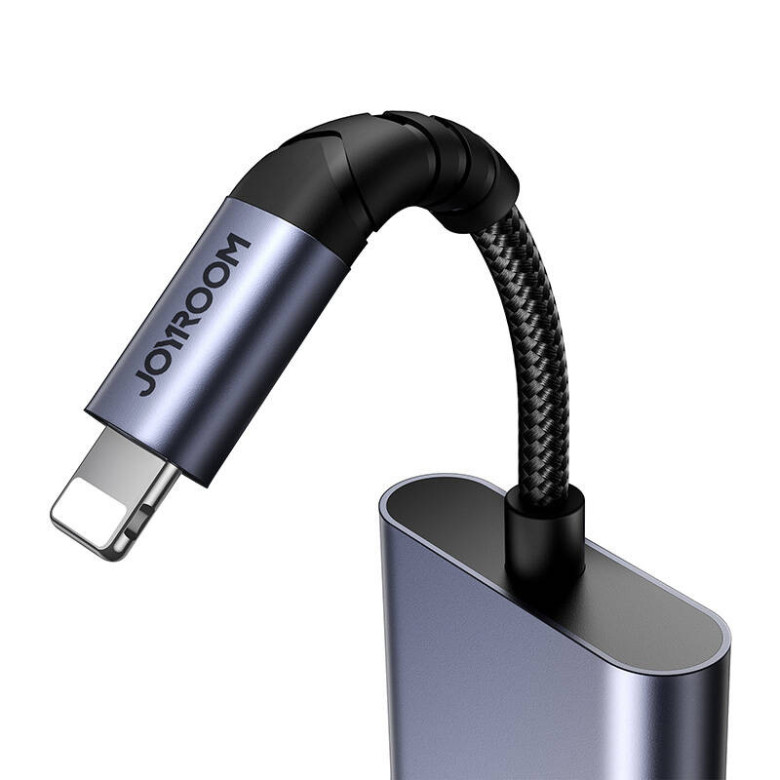 2 az 1-ben audio adapter Joyroom SY-L02 Lightning a dupla Lightning-ra (fekete) 2 az 1-ben audio adapter Joyroom SY-L02 Lightning a dupla Lightning-ra (fekete)