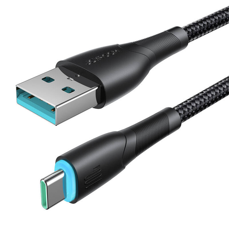 Joyroom SA32-AC6 Starry USB-USB-C kábel, 100W, 1m fekete Joyroom SA32-AC6 Starry USB-USB-C kábel, 100W, 1m fekete