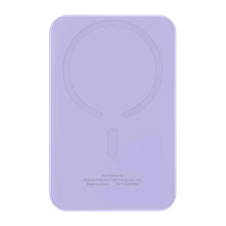 Baseus Mágneses Mini Powerbank, 5000mAh, 20W (lila)