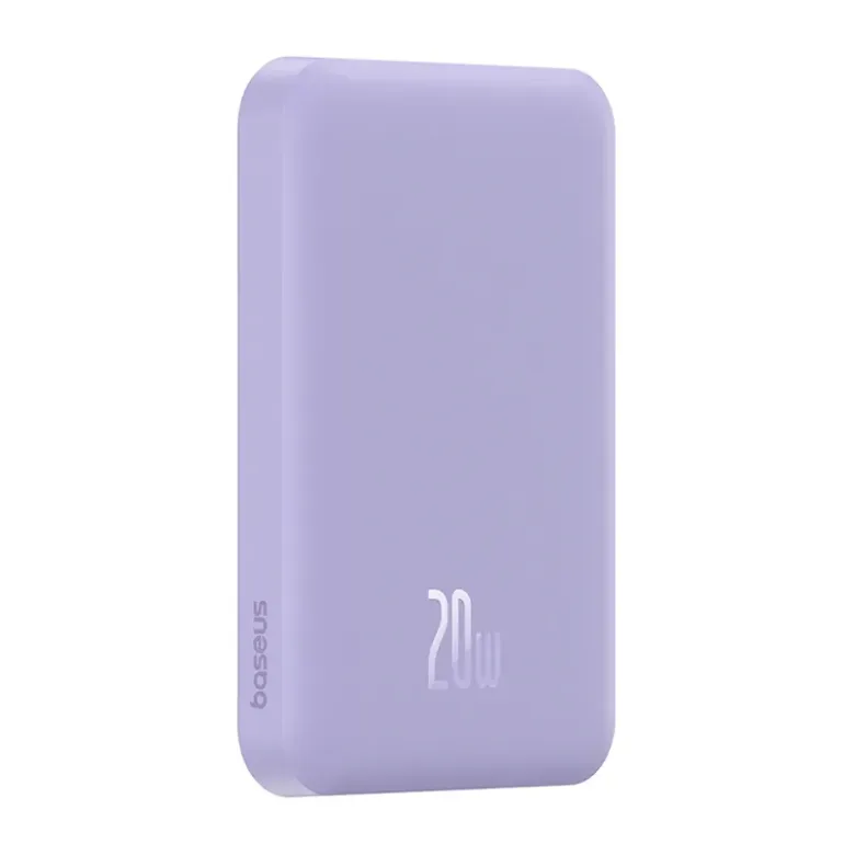 Baseus Mágneses Mini Powerbank, 5000mAh, 20W (lila)