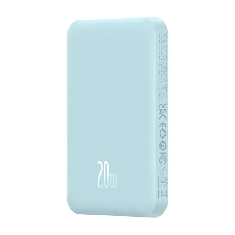 Baseus Mágneses Mini Powerbank, 5000mAh, USB-C 20W (kék) Baseus Mágneses Mini Powerbank, 5000mAh, USB-C 20W (kék)