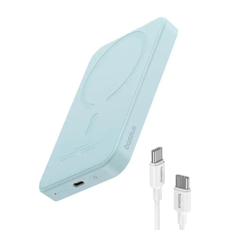 Baseus Mágneses Mini Powerbank, 5000mAh, USB-C 20W (kék) Baseus Mágneses Mini Powerbank, 5000mAh, USB-C 20W (kék)