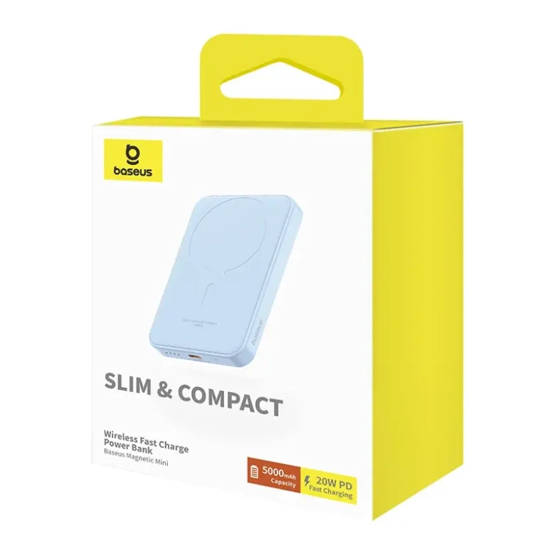 Baseus Mágneses Mini Powerbank, 5000mAh, USB-C 20W (kék) Baseus Mágneses Mini Powerbank, 5000mAh, USB-C 20W (kék)