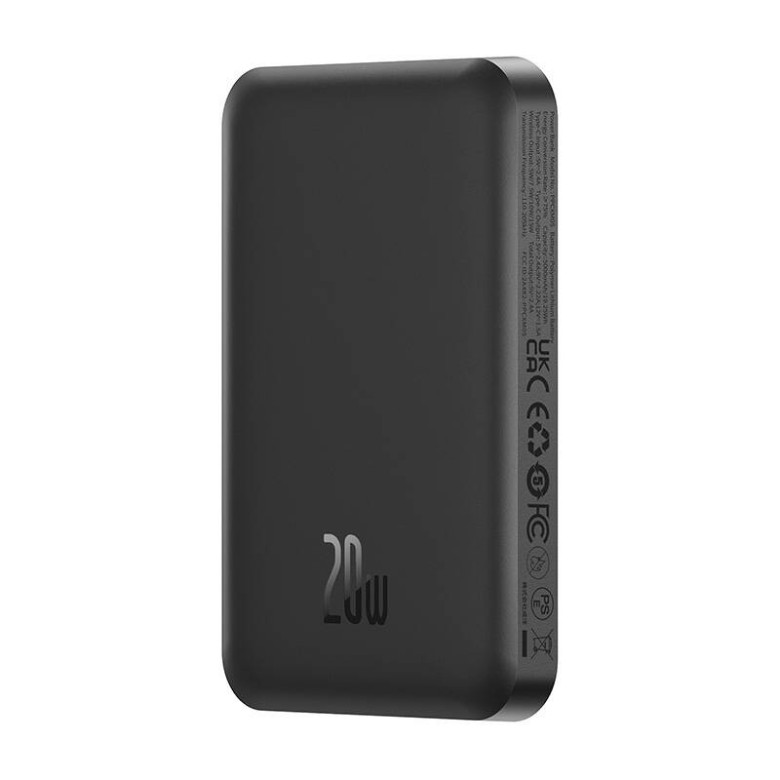 Baseus Mágneses Mini Powerbank, 5000mAh, USB-C 20W (fekete) Baseus Mágneses Mini Powerbank, 5000mAh, USB-C 20W (fekete)