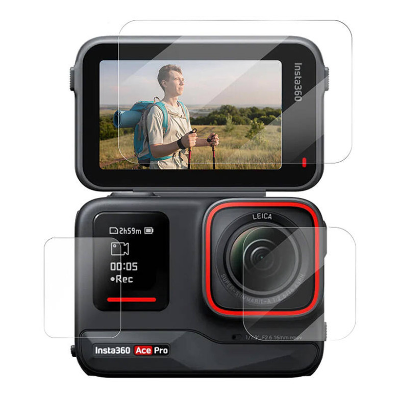 Edzett üvegfólia TELESIN az Insta360 Ace Pro / Ace-hoz Edzett üvegfólia TELESIN az Insta360 Ace Pro / Ace-hoz