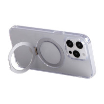 Mágneses telefonvédő tok tartóval Joyroom JR-BP004 iPhone 15 Pro készülékhez (átlátszó)