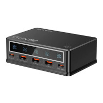 BlitzWolf BW-i9 asztali töltő, 110W, PD, 3xUSB-A, 2xUSB-C (fekete)