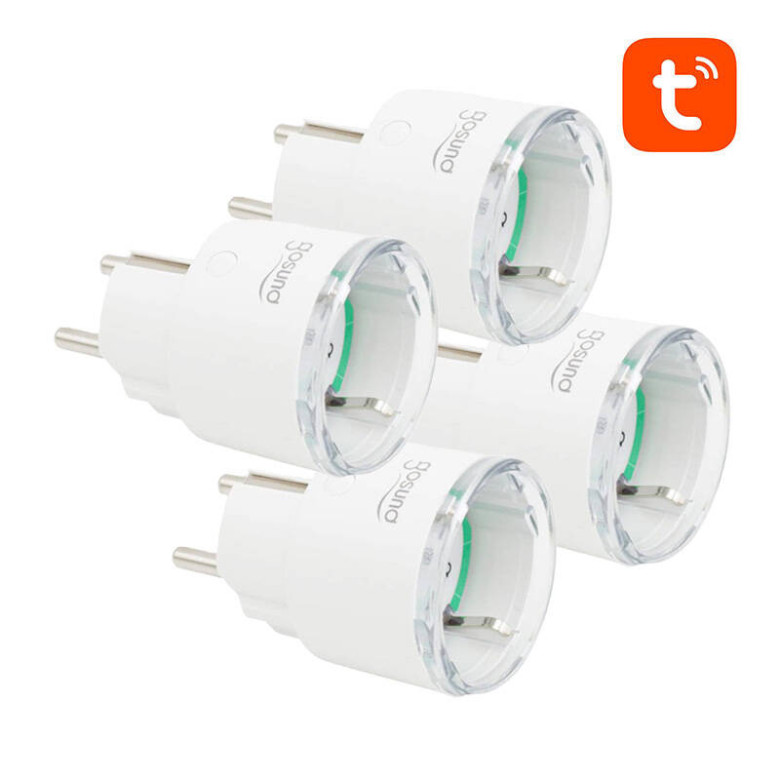 Gosund SP111 3680W 16A WiFi intelligens aljzat, Tuya 4 darabos kiszerelésben