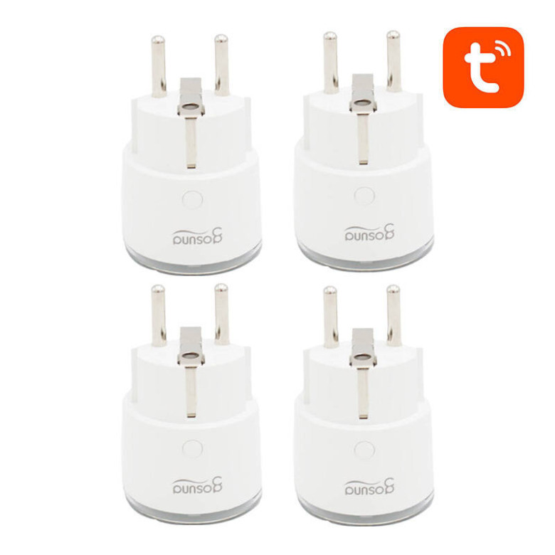 Gosund SP111 3680W 16A WiFi intelligens aljzat, Tuya 4 darabos kiszerelésben