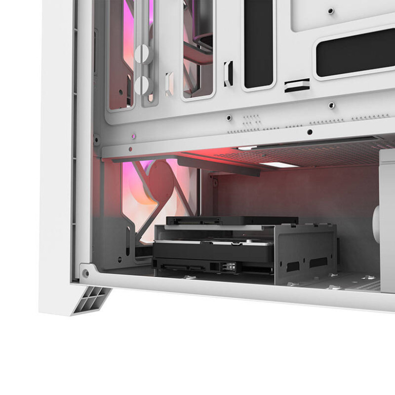 Darkflash DRX70 Mesh számítógépház + 4 RGB ventilátor (fehér)