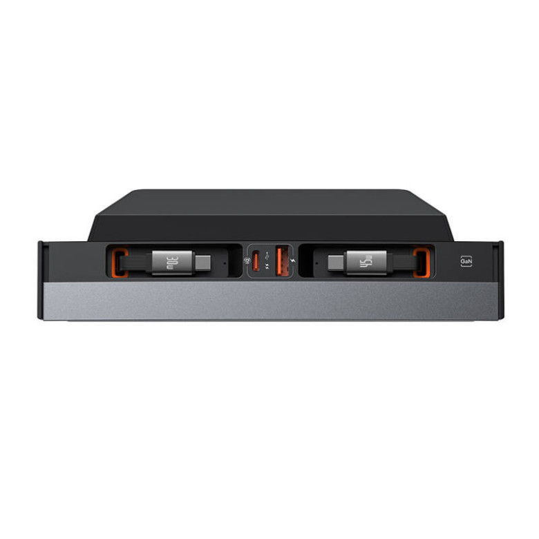 Hub Baseus T-Space USB-C USB-C kábelekkel Tesla autókhoz (fekete) Hub Baseus T-Space USB-C USB-C kábelekkel Tesla autókhoz (fekete)