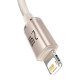 USB és iP kábel Baseus Crystal Shine, 2.4A, 1.2m (rózsaszín) USB és iP kábel Baseus Crystal Shine, 2.4A, 1.2m (rózsaszín)