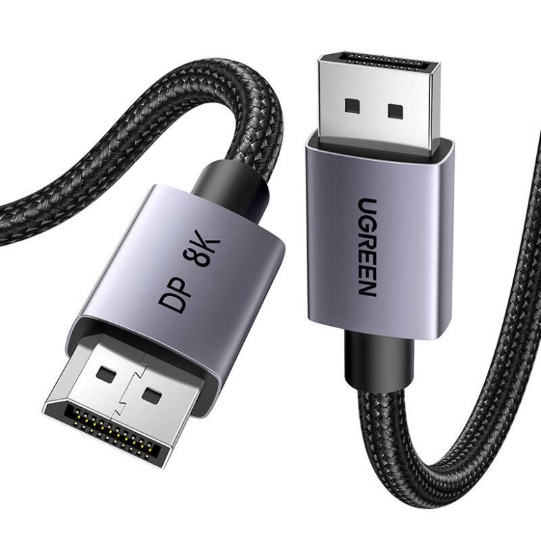 UGREEN DP120 DisplayPort 1.4 kábel, 8K 60Hz, 32,4 Gbps, 1m (fekete)
