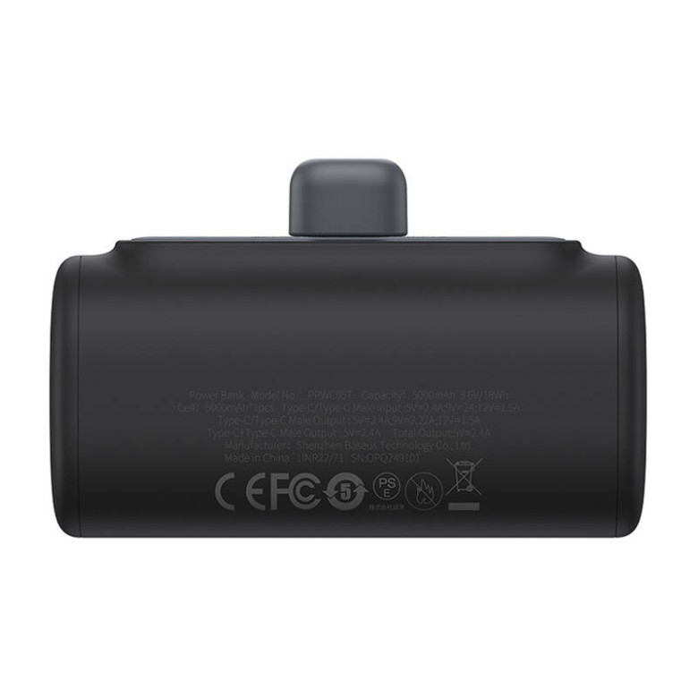 Powerbank Baseus Compact 5000mAh, 20W, USB-C (fekete)