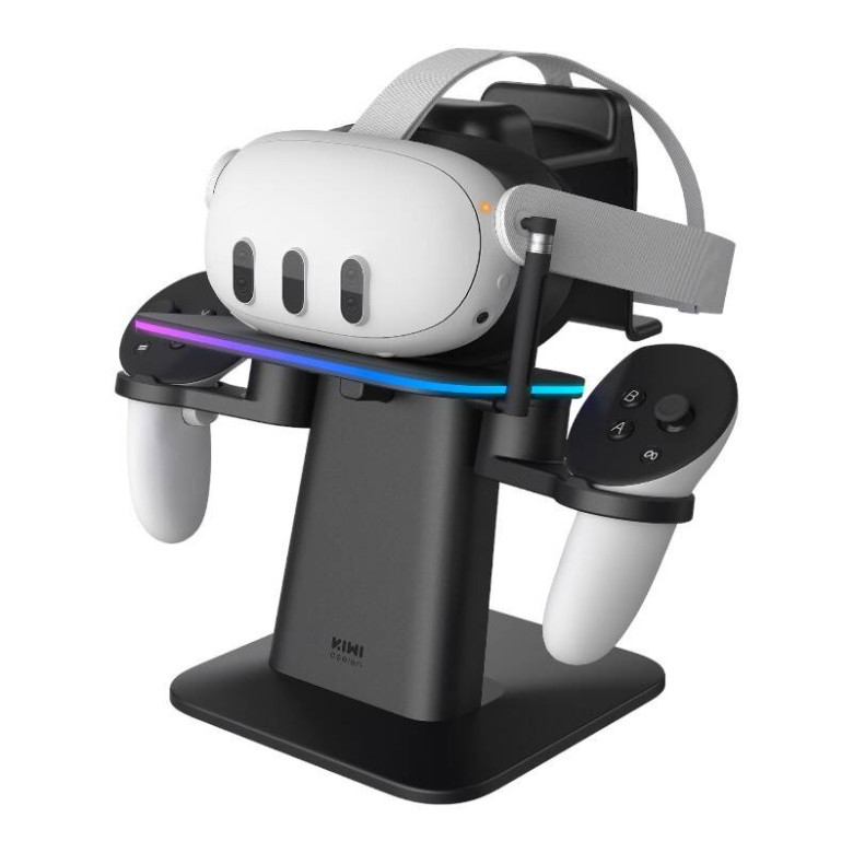 RGB Vertical Stand Meta Officially Co-Branded Kiwi Design QC03 for Meta Quest 3/Quest 2/Quest PRO Black RGB Vertical Stand Meta Officially Co-Branded Kiwi Design QC03 for Meta Quest 3/Quest 2/Quest PRO Black
