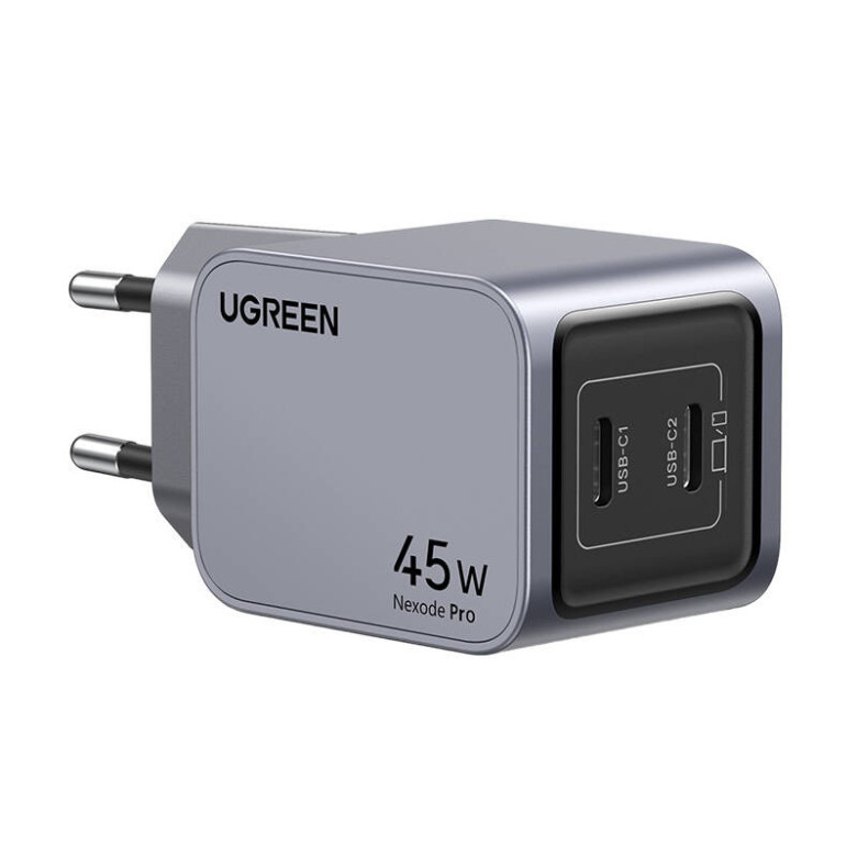 UGREEN Nexode Pro fali töltő, 45W, 2x USB-C (szürke) UGREEN Nexode Pro fali töltő, 45W, 2x USB-C (szürke)
