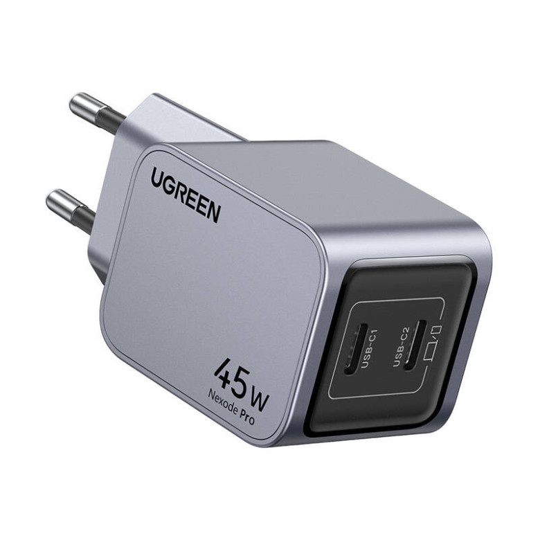 UGREEN Nexode Pro fali töltő, 45W, 2x USB-C (szürke) UGREEN Nexode Pro fali töltő, 45W, 2x USB-C (szürke)