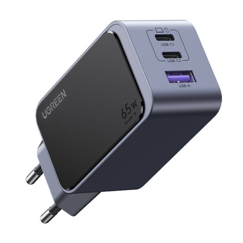 UGREEN Nexode Air fali töltő, 65W, USB + 2x USB-C (szürke) UGREEN Nexode Air fali töltő, 65W, USB + 2x USB-C (szürke)
