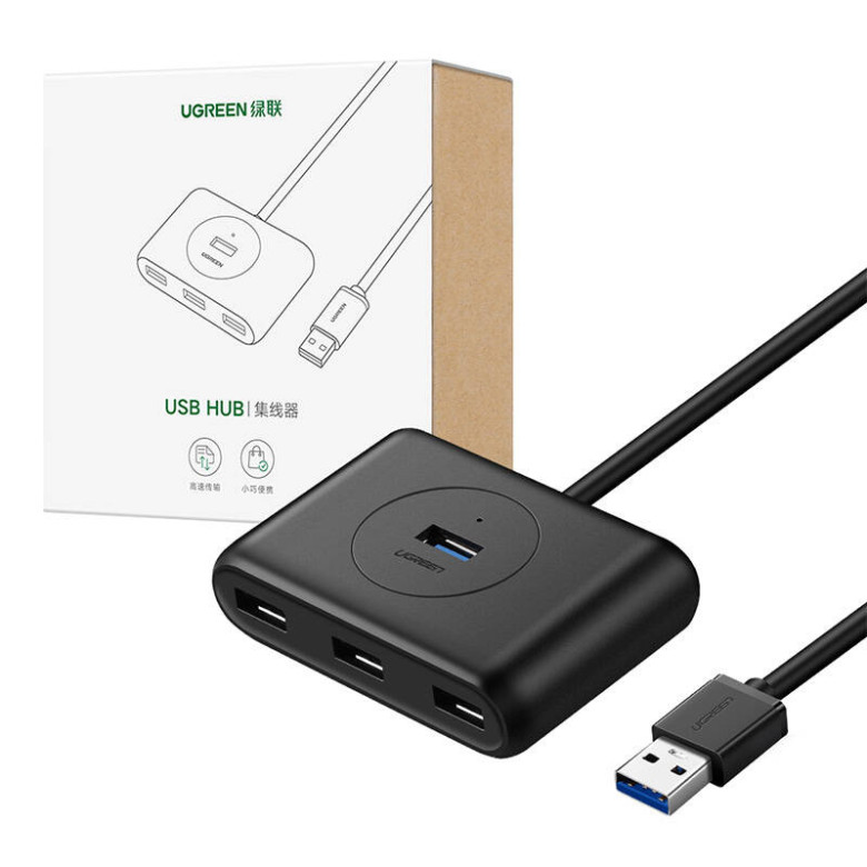 Hub Ugreen CR113 USB 4x USB 3.0 5Gbps, 1m (fekete) Hub Ugreen CR113 USB 4x USB 3.0 5Gbps, 1m (fekete)