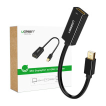 Mini DisplayPort to HDMI Adapter / cable Ugreen MD112, 1080p, 20cm (black) Mini DisplayPort to HDMI Adapter / cable Ugreen MD112, 1080p, 20cm (black)