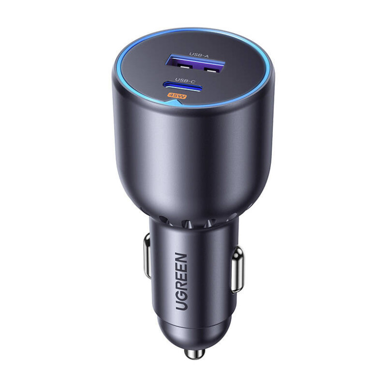 UGREEN EC701 autós töltő, USB + USB-C, 63W (fekete)