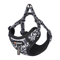 Dog set Dogness harness and leash (Black and white) Dog set Dogness harness and leash (Black and white)