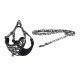 Dog set Dogness harness and leash (Daisy Black) Dog set Dogness harness and leash (Daisy Black)