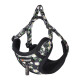 Dog set Dogness harness and leash (Daisy Black) Dog set Dogness harness and leash (Daisy Black)