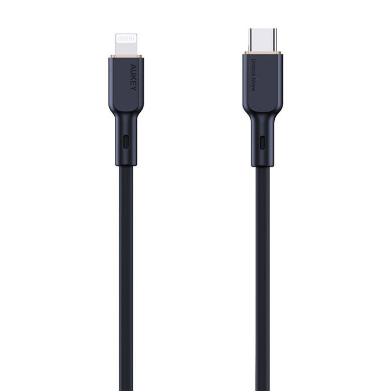USB-C to Lightning Cable Aukey CB-SCL1, 27W, 1m (black) USB-C to Lightning Cable Aukey CB-SCL1, 27W, 1m (black)