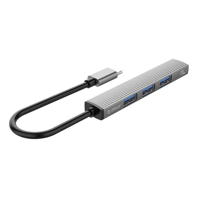 Orico Hub USB-C to USB-A 3.0 + 3xUSB-A 2.0 - grey Orico Hub USB-C to USB-A 3.0 + 3xUSB-A 2.0 - grey