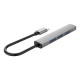 Orico Hub USB-C to USB-A 3.0 + 3xUSB-A 2.0 - grey