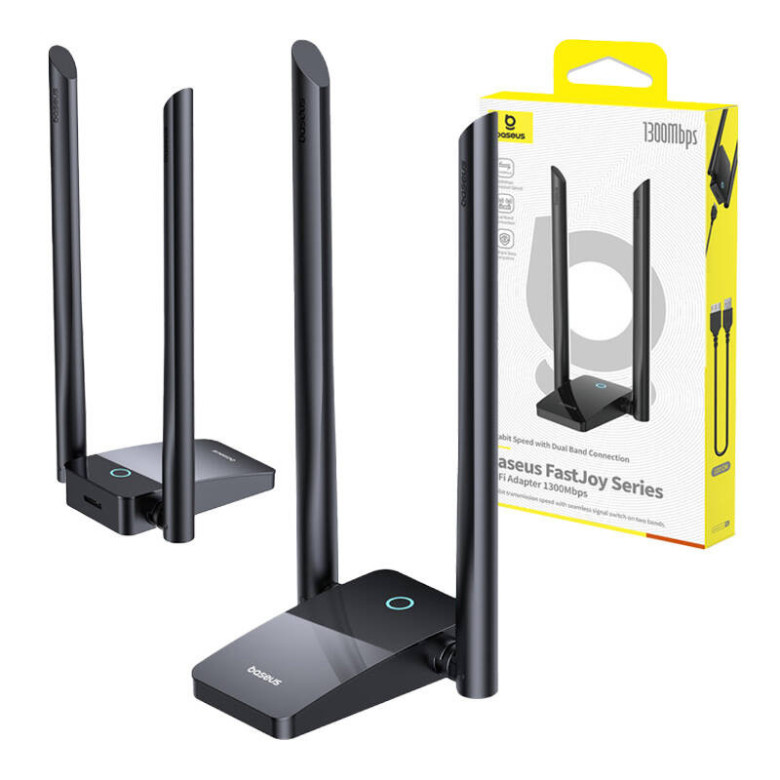 Adapter WiFi Baseus FastJoy 1300Mbps (black) Adapter WiFi Baseus FastJoy 1300Mbps (black)