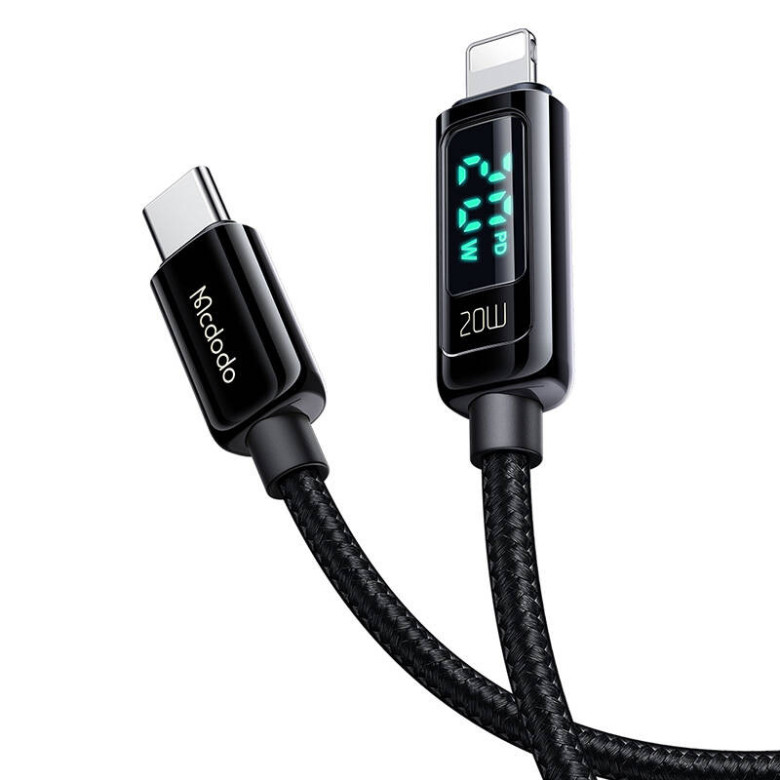 Mcdodo CA-8810 USB-C Lightning kábel, 36W, 1.2m (fekete) Mcdodo CA-8810 USB-C Lightning kábel, 36W, 1.2m (fekete)