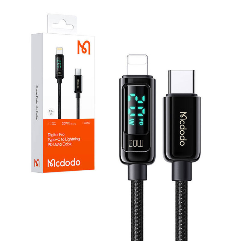 Mcdodo CA-8810 USB-C Lightning kábel, 36W, 1.2m (fekete) Mcdodo CA-8810 USB-C Lightning kábel, 36W, 1.2m (fekete)