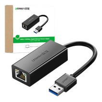 USB 3.0 to RJ45 Network Adapter Ugreen CR111, Gigabit Ethernet (Black) USB 3.0 to RJ45 Network Adapter Ugreen CR111, Gigabit Ethernet (Black)