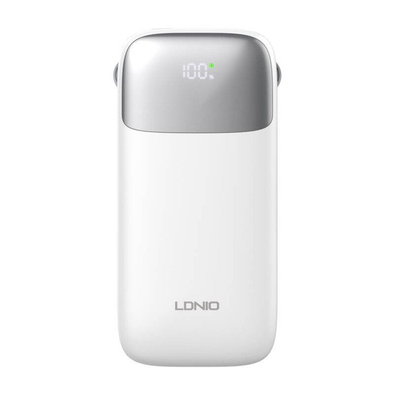 Powerbank LDNIO PQ20 22.5W 20000mAh USB-C, villám (biały)
