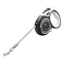 Automatic dog leash with LED light and waste bags Dogness (grey) Automatic dog leash with LED light and waste bags Dogness (grey)