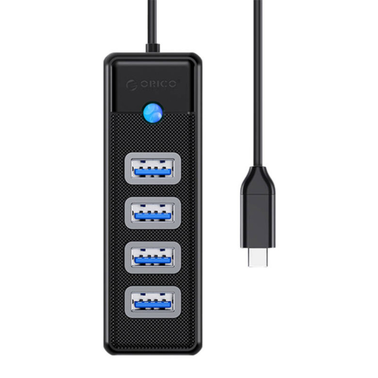 Orico HUB USB-C to 4x USB 3.0 5Gbps 0,15m Black Orico HUB USB-C to 4x USB 3.0 5Gbps 0,15m Black