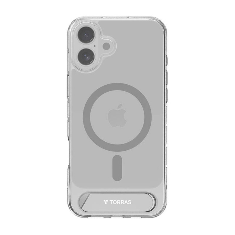 Torras phone case Pstand for iPhone 16 Plus (transparent)