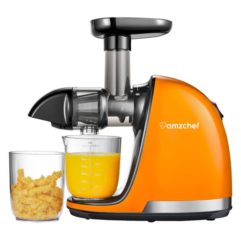 AMZCHEF 1501-OG-SM (narancssárga) lassú gyümölcscentrifuga. AMZCHEF 1501-OG-SM (narancssárga) lassú gyümölcscentrifuga.