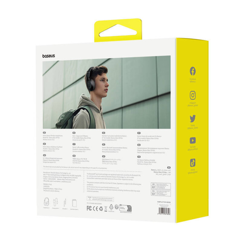 Wireless earphones Baseus Bass 30 Max (black) Wireless earphones Baseus Bass 30 Max (black)