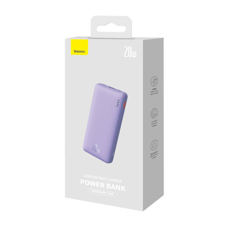 Powerbank Baseus Airpow 10000mAh 20W (purple) Powerbank Baseus Airpow 10000mAh 20W (purple)