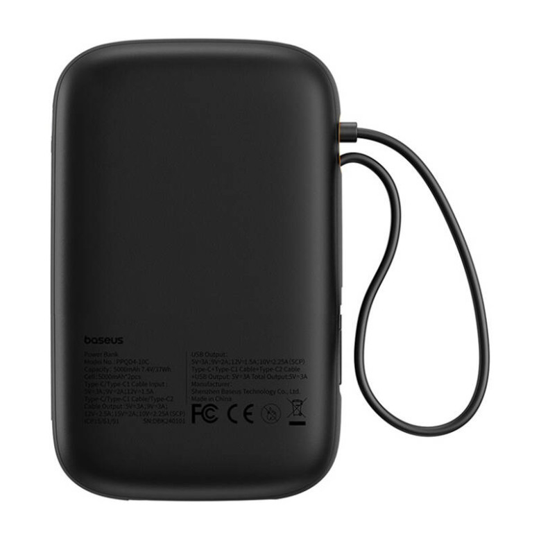 Powerbank Baseus QPow 2 10000mAh 30W 2xUSB-C (black) Powerbank Baseus QPow 2 10000mAh 30W 2xUSB-C (black)