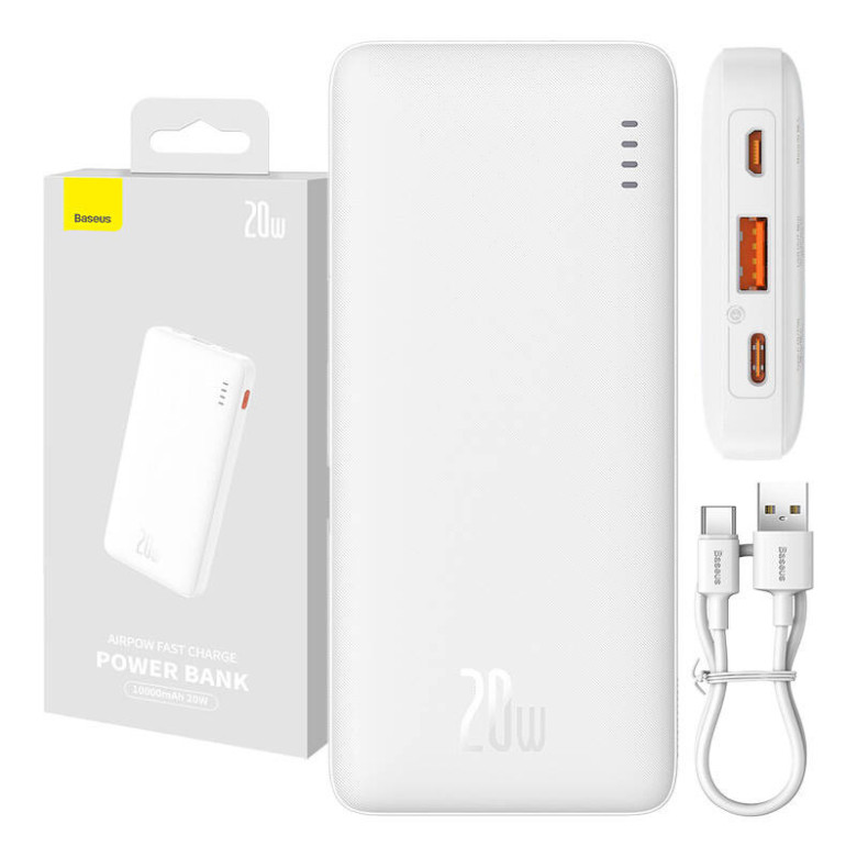 Powerbank Baseus Airpow 10000mAh 20W (white)