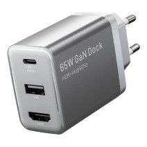 3-port USB(C+A)+HDMI GaN Dock (60W/5W/4K@60Hz)